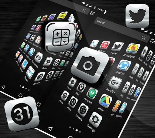 Crystal Silver Launcher Theme - عکس برنامه موبایلی اندروید