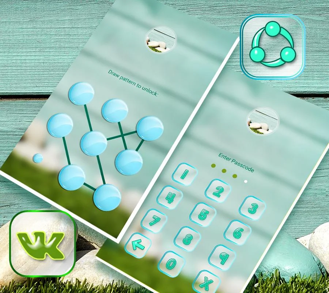 Cyan Wooden Launcher Theme - Image screenshot of android app