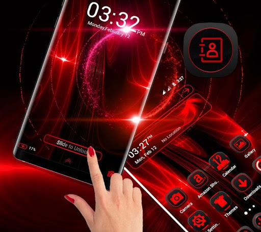Dark Red Launcher Theme - عکس برنامه موبایلی اندروید