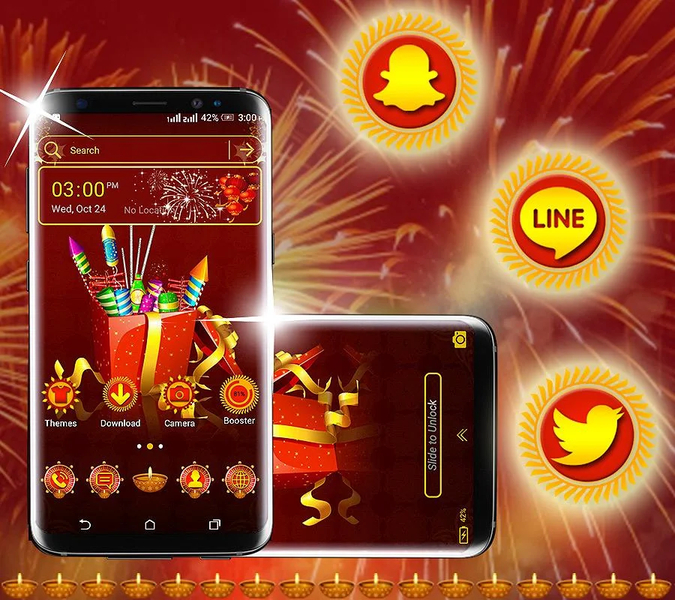 Diwali Crackers Launcher Theme - عکس برنامه موبایلی اندروید