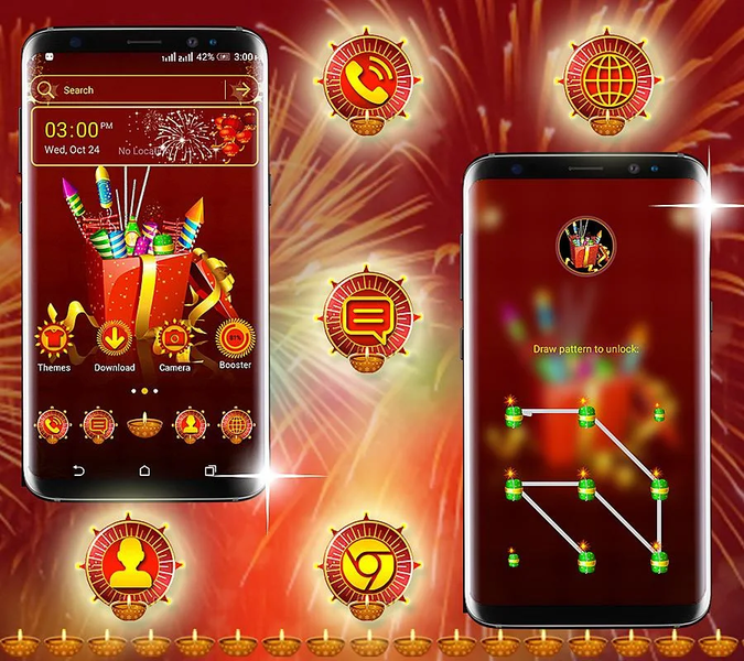 Diwali Crackers Launcher Theme - عکس برنامه موبایلی اندروید