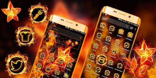 Fire Flower Launcher Theme - Image screenshot of android app