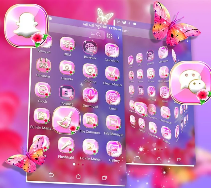 Flower Butterfly LauncherTheme - عکس برنامه موبایلی اندروید