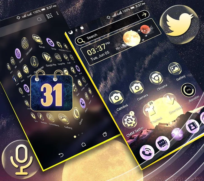 Full Moon Launcher Theme - عکس برنامه موبایلی اندروید