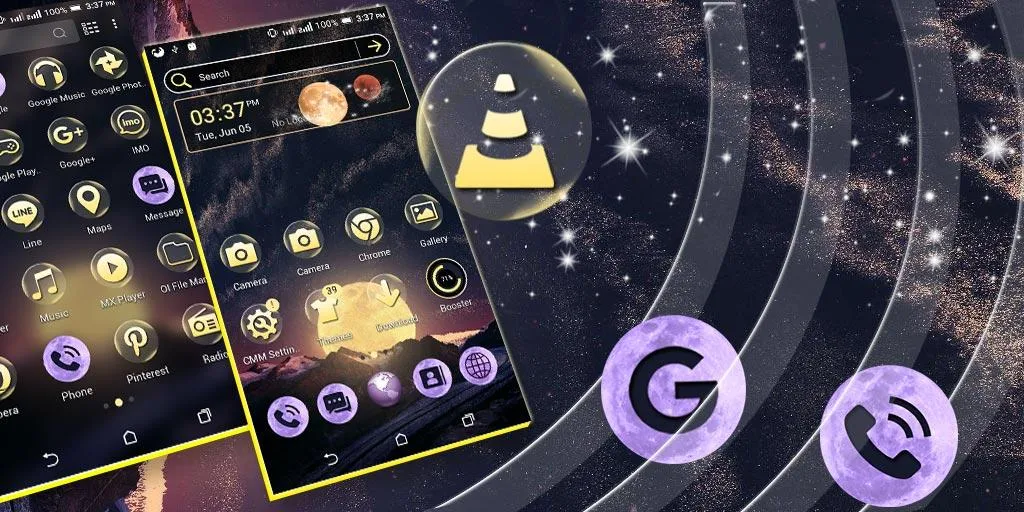Full Moon Launcher Theme - Image screenshot of android app
