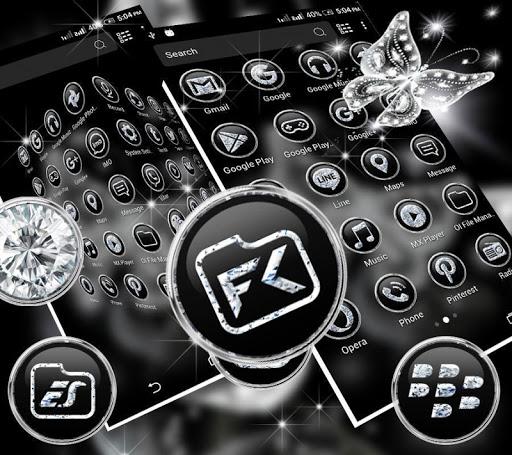 Glassy Butterfly LauncherTheme - Image screenshot of android app