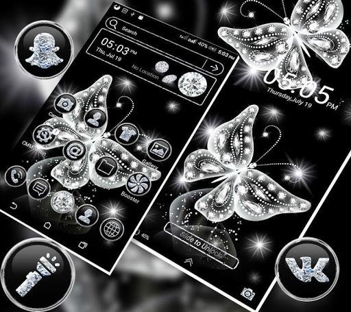 Glassy Butterfly LauncherTheme - Image screenshot of android app