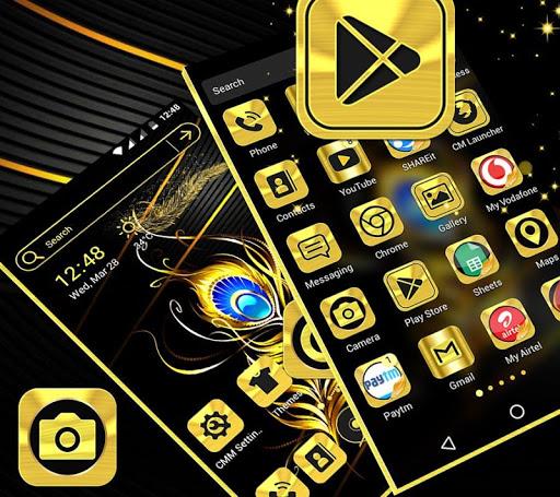 Gold Black Launcher Theme - Image screenshot of android app