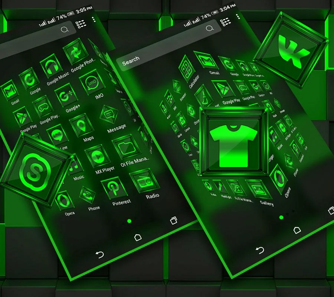 Green Light Launcher Theme - عکس برنامه موبایلی اندروید