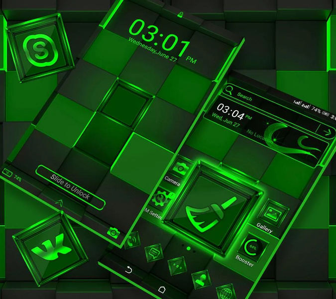 Green Light Launcher Theme - عکس برنامه موبایلی اندروید