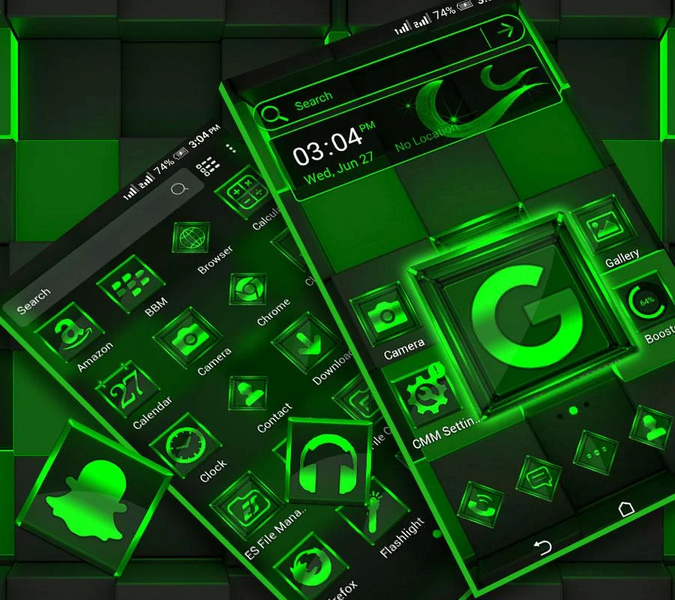Green Light Launcher Theme - عکس برنامه موبایلی اندروید