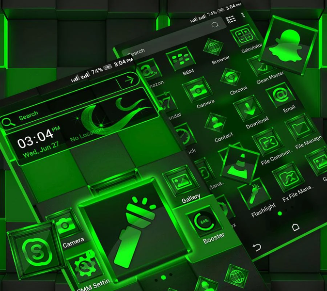 Green Light Launcher Theme - عکس برنامه موبایلی اندروید