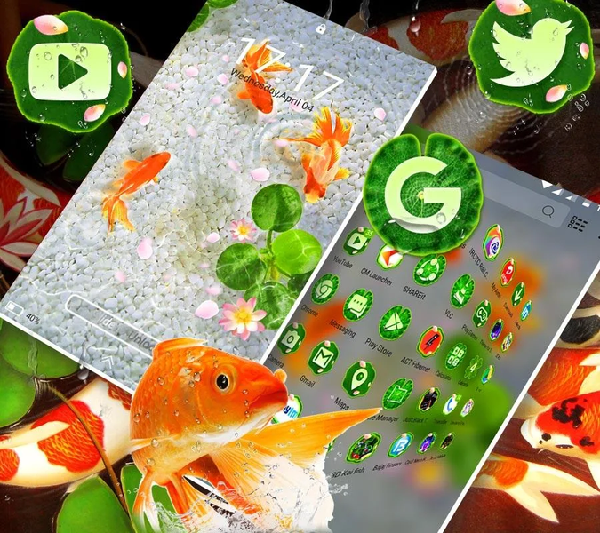 Koi Fish Launcher Theme - Image screenshot of android app