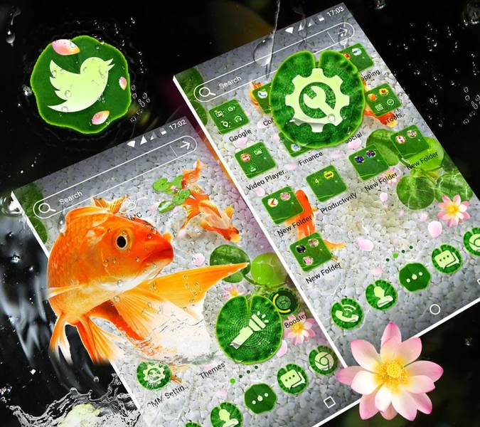 Koi Fish Launcher Theme - Image screenshot of android app