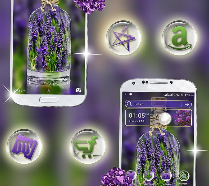 Lavender Launcher Theme - عکس برنامه موبایلی اندروید