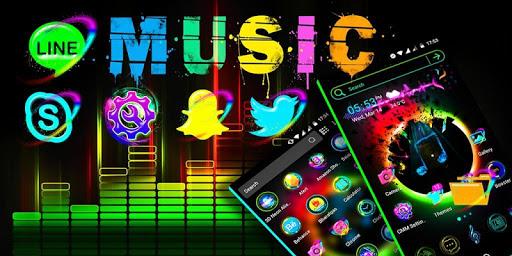 Music Launcher Theme - عکس برنامه موبایلی اندروید