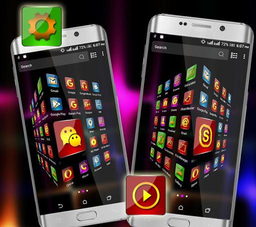 Neon Light Launcher Theme - Image screenshot of android app