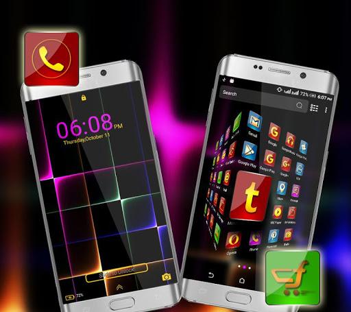 Neon Light Launcher Theme - Image screenshot of android app
