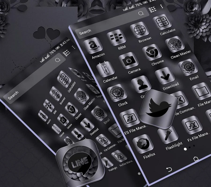 Night Mode Launcher Theme - عکس برنامه موبایلی اندروید