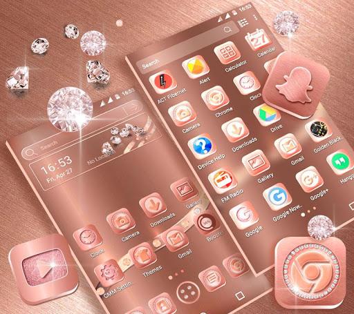 Rose Gold Launcher Theme - Image screenshot of android app