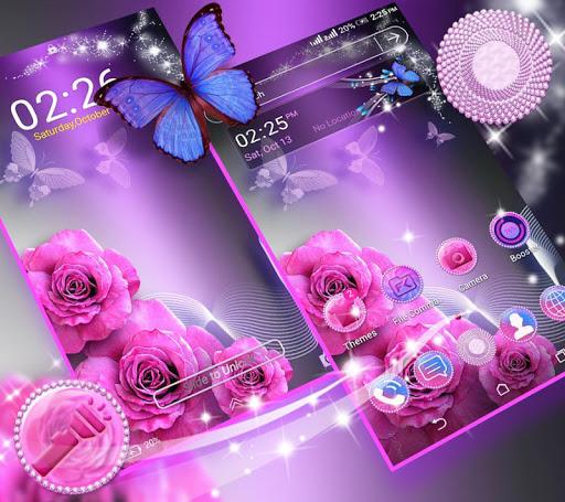 Pink Rose Launcher Theme - Image screenshot of android app