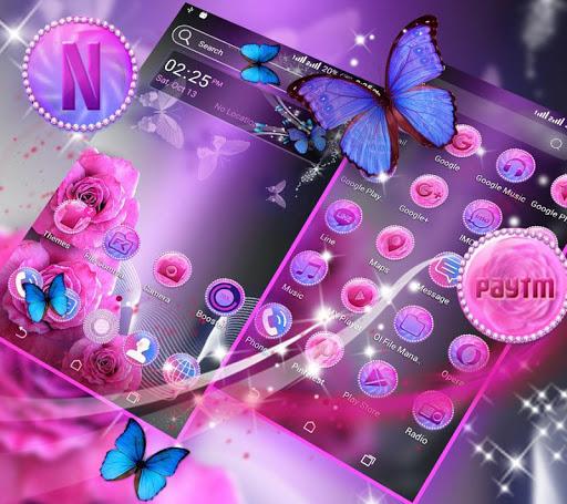 Pink Rose Launcher Theme - Image screenshot of android app