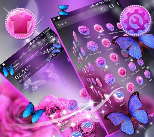 Pink Rose Launcher Theme - Image screenshot of android app