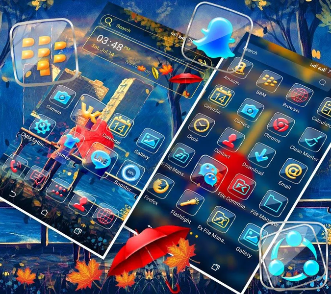 Rainy Launcher Theme - عکس برنامه موبایلی اندروید