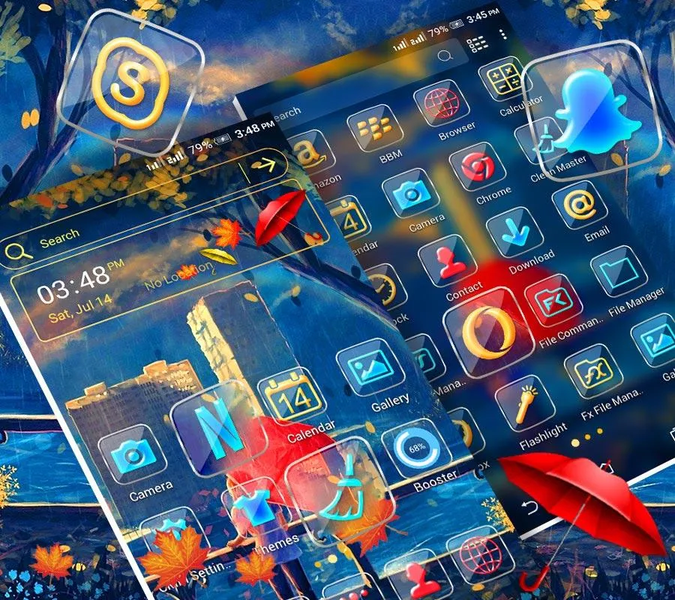 Rainy Launcher Theme - عکس برنامه موبایلی اندروید