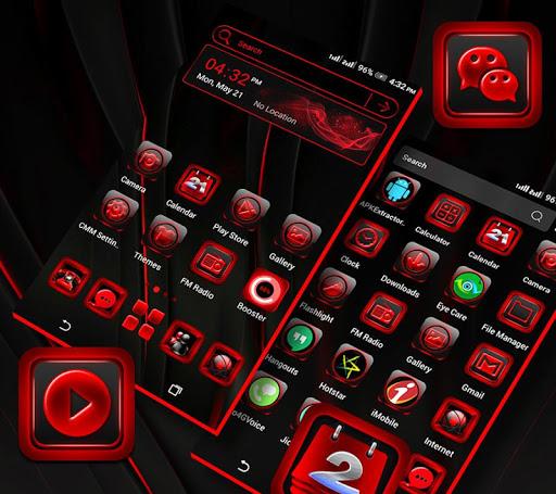 Red Black Launcher Theme - Image screenshot of android app
