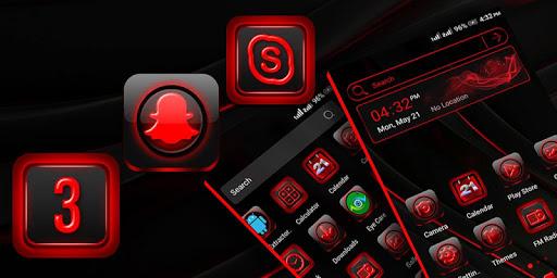 Red Black Launcher Theme - Image screenshot of android app