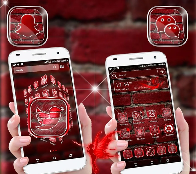 Red Brick Launcher Theme - عکس برنامه موبایلی اندروید