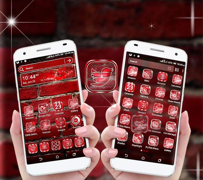 Red Brick Launcher Theme - عکس برنامه موبایلی اندروید