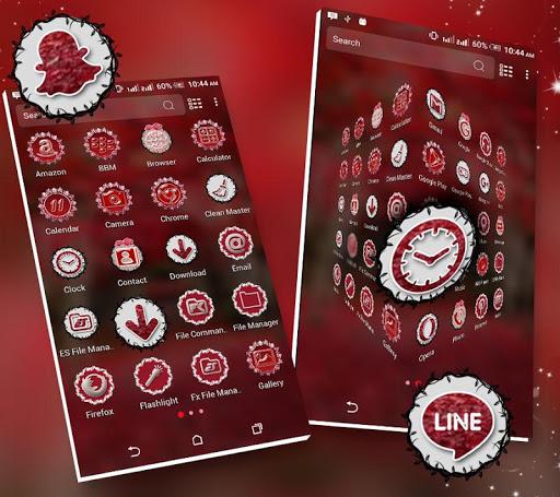 Red Leaves Launcher Theme - Image screenshot of android app