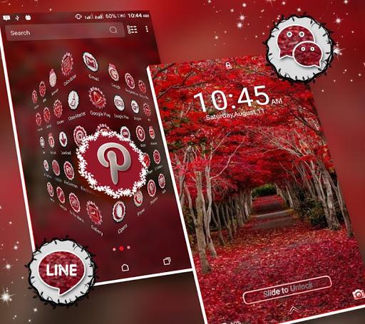 Red Leaves Launcher Theme - عکس برنامه موبایلی اندروید