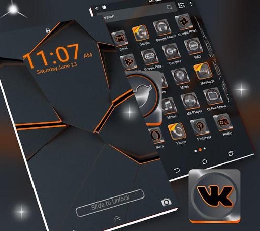Simple Black Launcher Theme - Image screenshot of android app