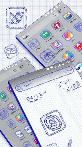 Sketch Launcher Theme - Image screenshot of android app