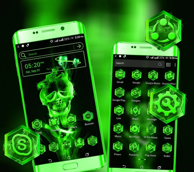 Smoke Skull Launcher Theme - عکس برنامه موبایلی اندروید