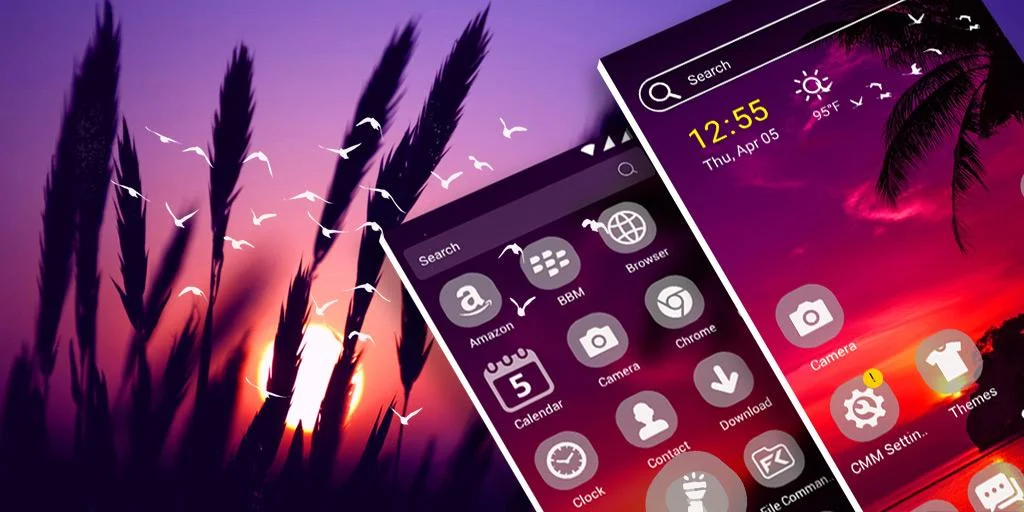 Sunset Launcher Theme - عکس برنامه موبایلی اندروید