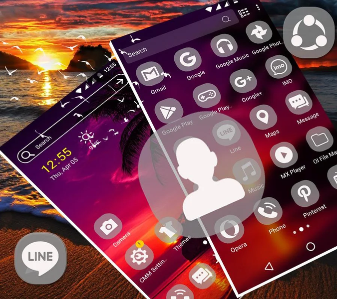 Sunset Launcher Theme - Image screenshot of android app