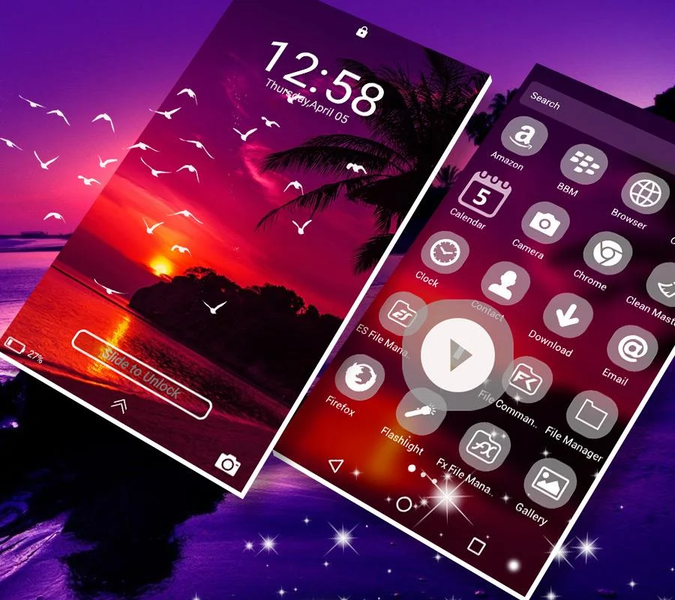 Sunset Launcher Theme - عکس برنامه موبایلی اندروید