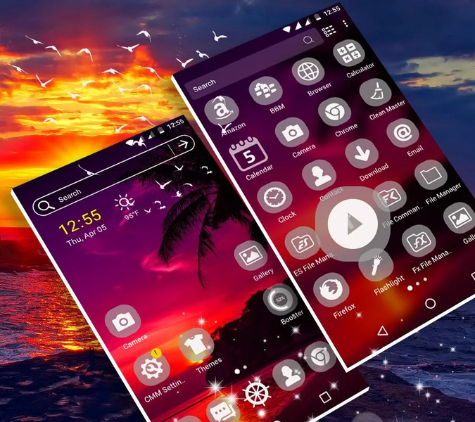 Sunset Launcher Theme - Image screenshot of android app