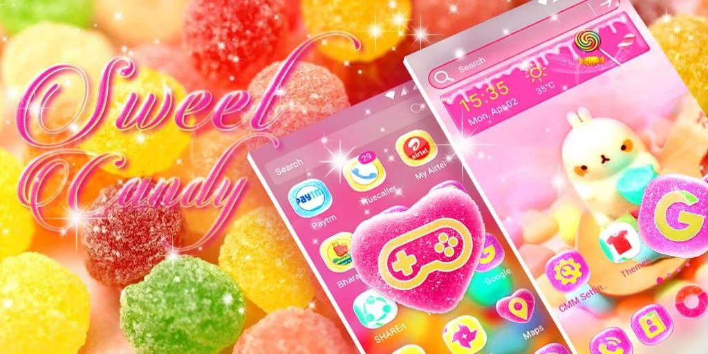 Candy Launcher Theme - Image screenshot of android app