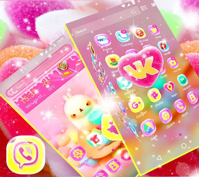 Candy Launcher Theme - Image screenshot of android app