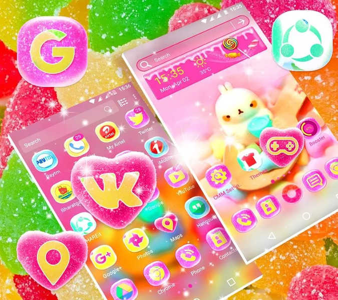 Candy Launcher Theme - عکس برنامه موبایلی اندروید