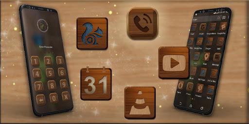 Wooden Launcher Theme - Image screenshot of android app