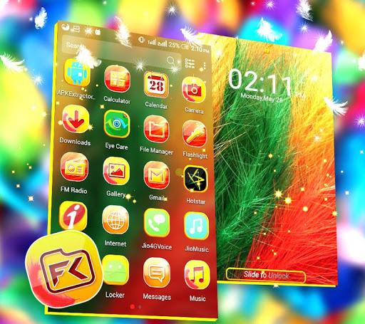 Yellow Feather Launcher Theme - Image screenshot of android app