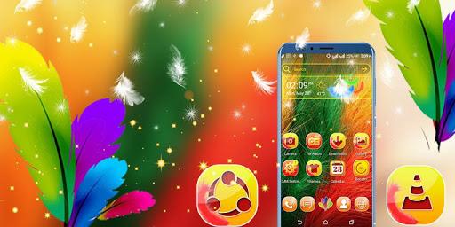 Yellow Feather Launcher Theme - Image screenshot of android app