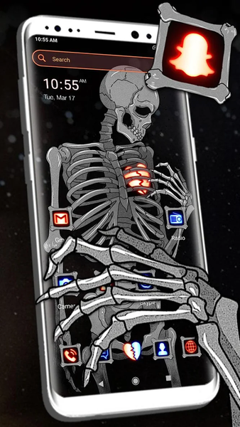 Broken Heart Skeleton Launcher - Image screenshot of android app