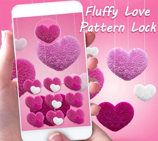 Fluffy love Theme Pink heart - عکس برنامه موبایلی اندروید